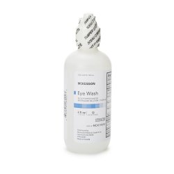 Eyewash Solution McKesson Active ingredient: 98.3% Purified Water Inactive ingredients: boric acid, sodium borate, sodium chloride 4 oz. Squeeze Bottle