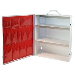 Mobile First Aid Cabinet Mobile Stainless Steel 3 Shelves
