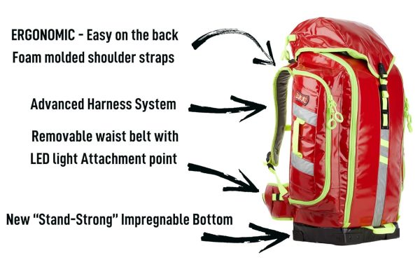 Statpacks New 2023 G3+ Backup Red EMT Medic Backpack BLS ALS Trauma Bag for EMS, Police, Firefighters - Image 3