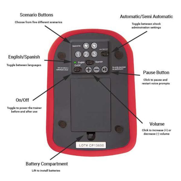 Red Cross AED Trainer with Adult and Child Gel Adhesive Pads - Image 6