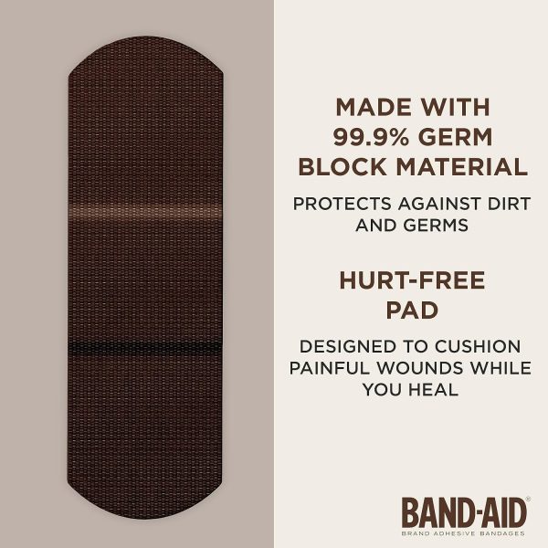 Band-Aid Brand Ourtone Adhesive Bandages, Flexible Protection & Care of Minor Cuts & Scrapes, Quilt-Aid Pad for Painful Wounds, BR65, Assorted Sizes, 30 ct, Pack of 3 - Image 2
