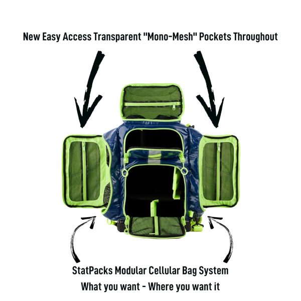 Statpacks New 2023 G3+ Perfusion Red, Hybrid Medic Backpack, Sling Bag, Shoulder Bag, Lightweight BLS ALS Trauma Bag for EMS, Police, Firefighters - Image 3