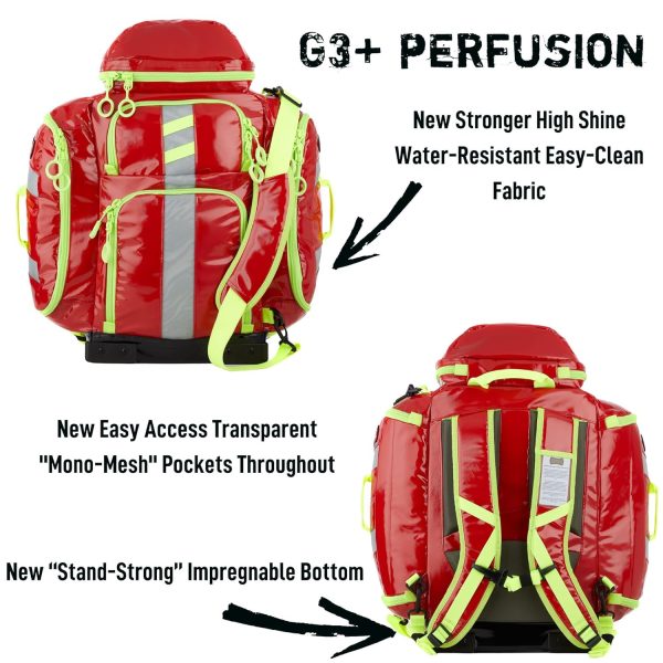 Statpacks New 2023 G3+ Perfusion Red, Hybrid Medic Backpack, Sling Bag, Shoulder Bag, Lightweight BLS ALS Trauma Bag for EMS, Police, Firefighters - Image 2