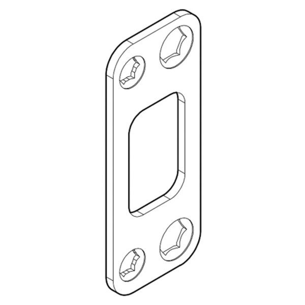 Kwikset / Deadbolt Round Corner Heavy Duty Strike Plate / Satin Nickel / 820050-15 - Image 2