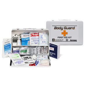 10" H x 14" W x 2-3/4" D 50 Person Agent® Metal First Aid Kit