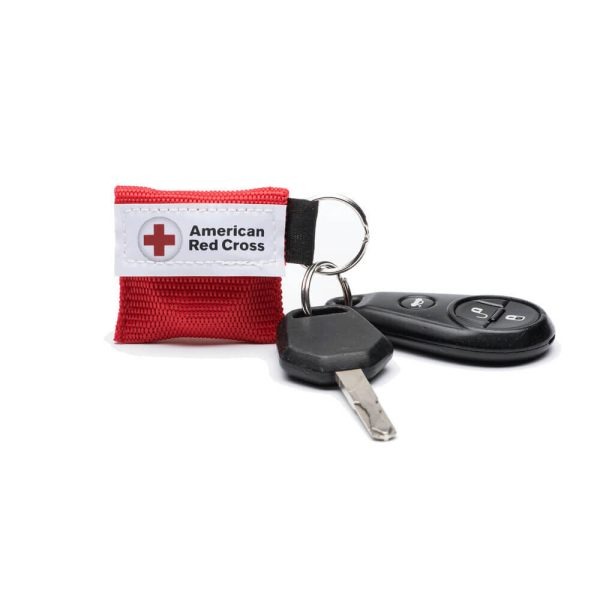 Mini CPR Keychain with Face Shield, 1-Way Valve Breathing Barrier