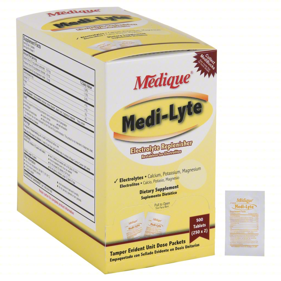 MEDIQUE Electrolyte Replenisher: 250 Individual Doses, Tablet