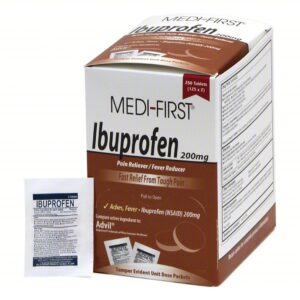 MEDI-FIRST Pain Relief: Ibuprofen, 200 mg, 125 Individual Doses, Tablet